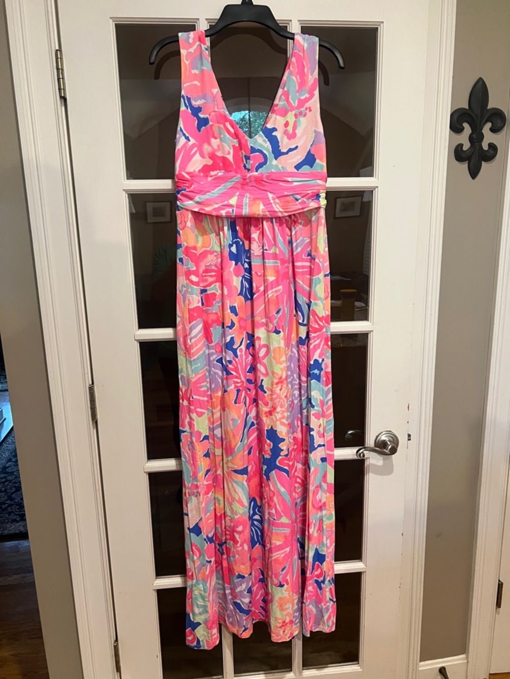 Lilly Pulitzer Pink & Blue Floral Maxi Dress